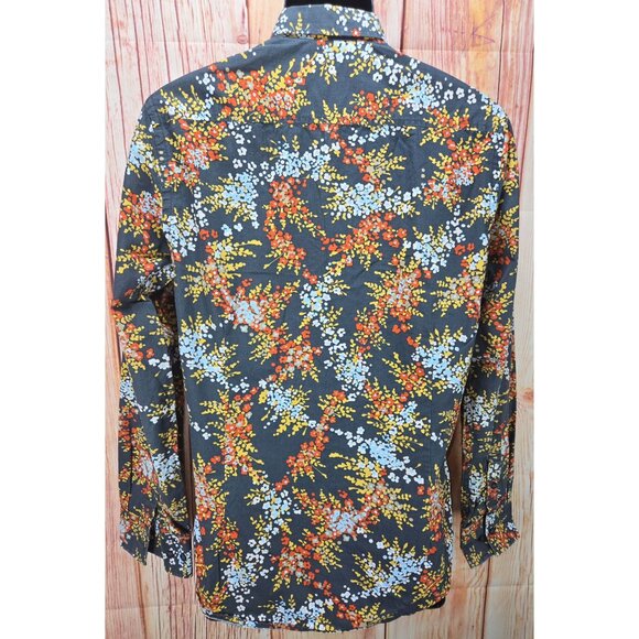 Kenneth Cole Mens Medium Floral Button-Up Shirt Cotton - Picture 2 of 6